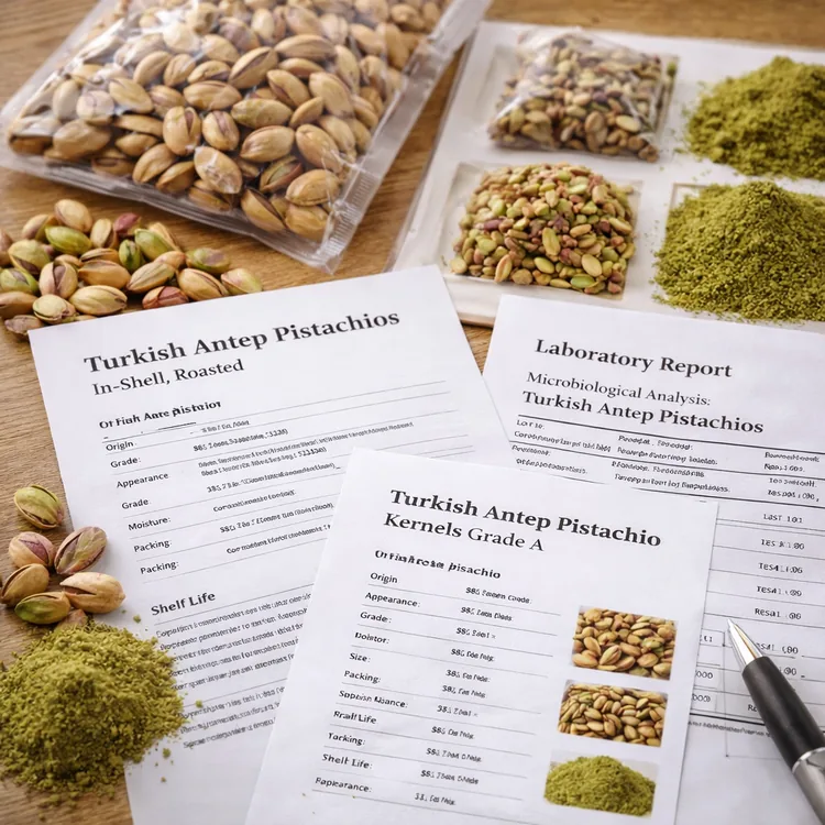 Clear pistachio product information supporting buyer confidence